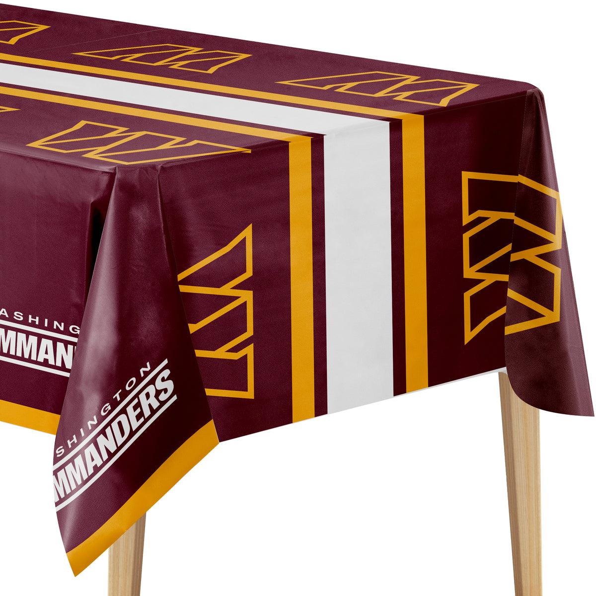 Officially Licensed Washington Commanders NFL Football Plastic Tablecloths 12 ct Bulk