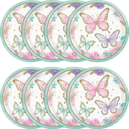 Golden Butterfly Dinner Plates 96 ct