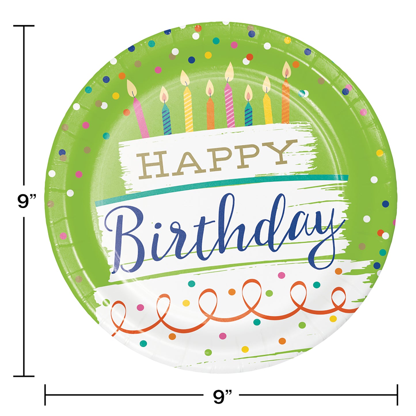 Festive Cake Happy Birthday Dinner Plates 96 ct