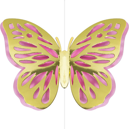 Golden Butterfly Hanging Cutouts 36 ct