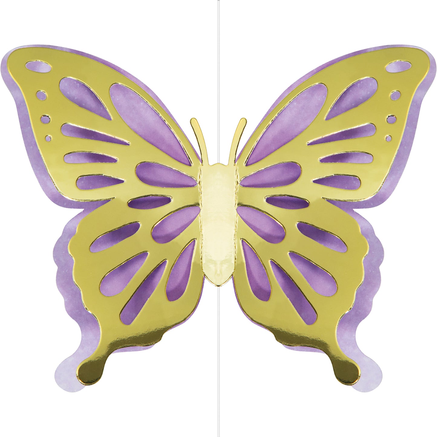 Golden Butterfly Hanging Cutouts 36 ct