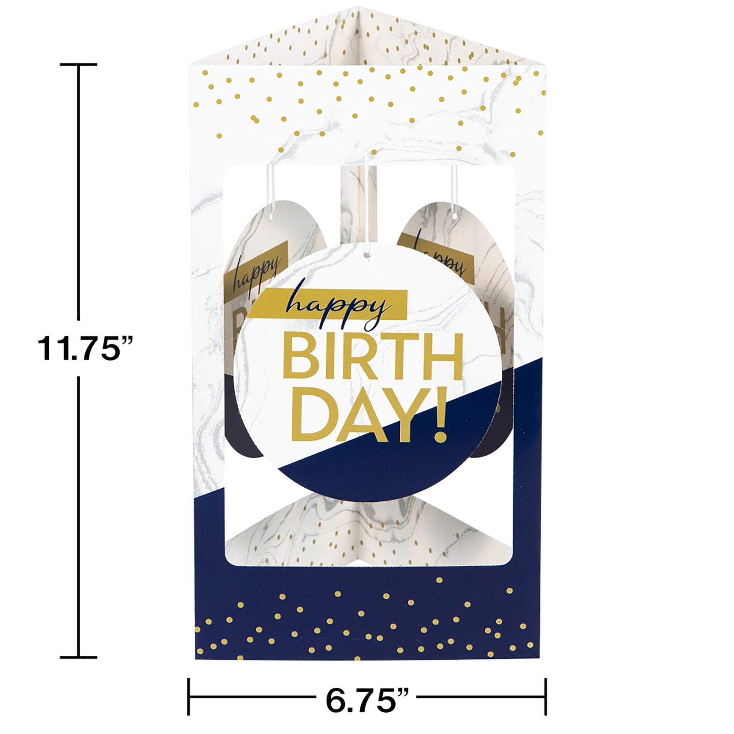 Navy and Gold Birthday Centerpiece Stands 18 ct