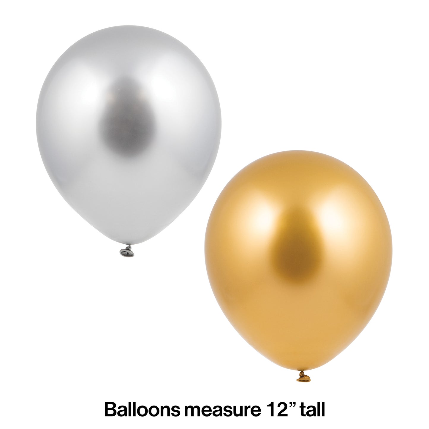 Gold and Silver Balloon Bunch 144 ct