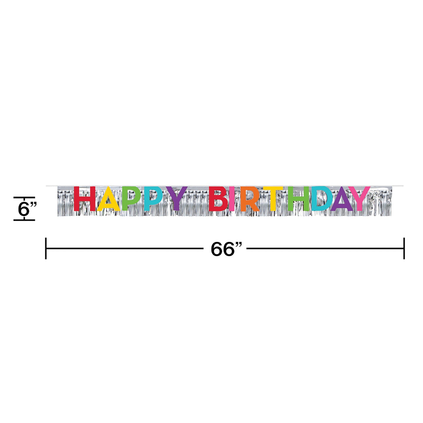 Happy Birthday Banners with Fringe 12 ct