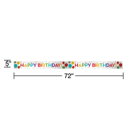 Happy Birthday Foil Banners 12 ct