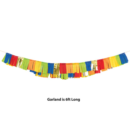 Primary Color Fringe Garlands 6 ct