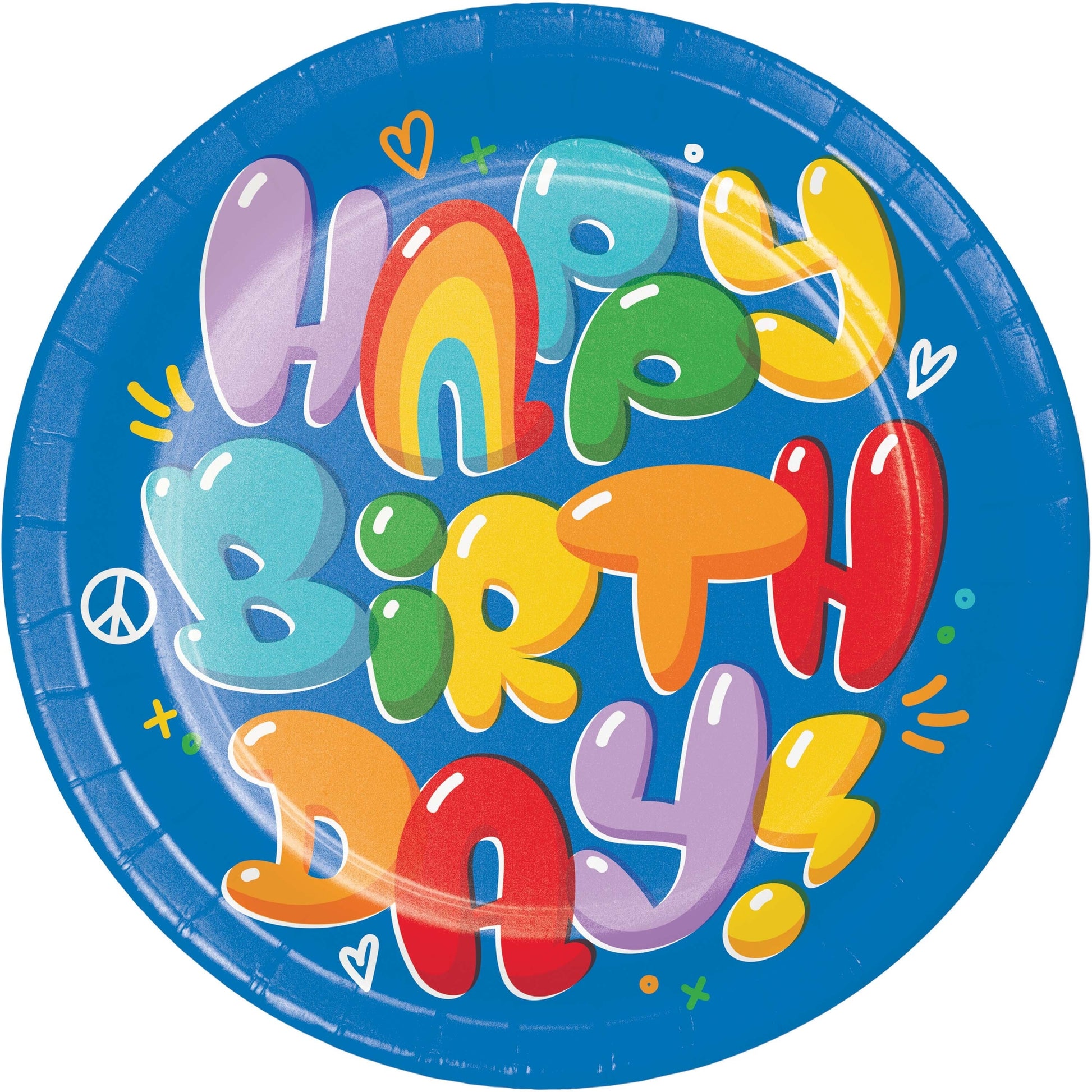 Bubbly Birthday Dinner Paper Plates 96 ct
