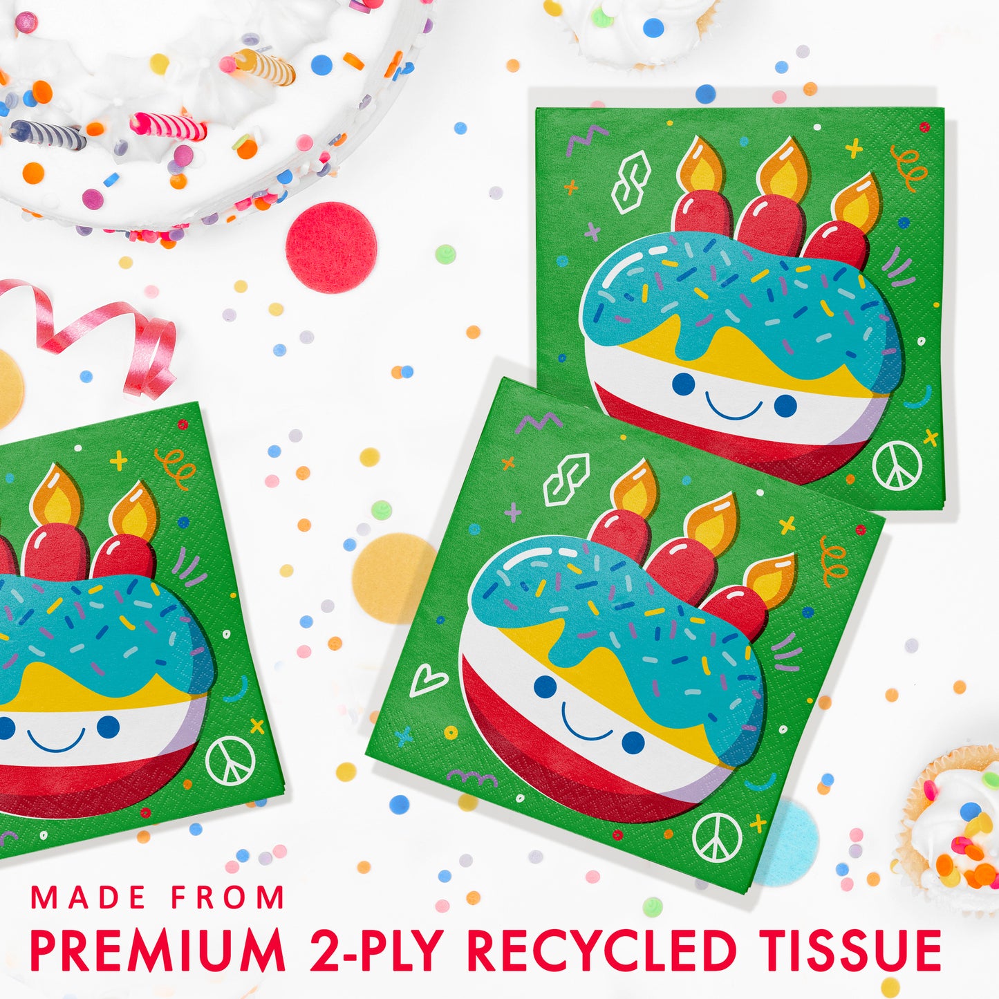 Bubbly Birthday Beverage Napkins 192 ct Feature Image