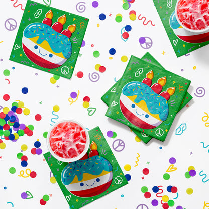 Bubbly Birthday Beverage Napkins 192 ct Lifestyle Image
