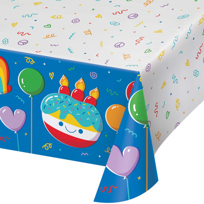 Bubbly Birthday Paper Tablecloth 6 ct
