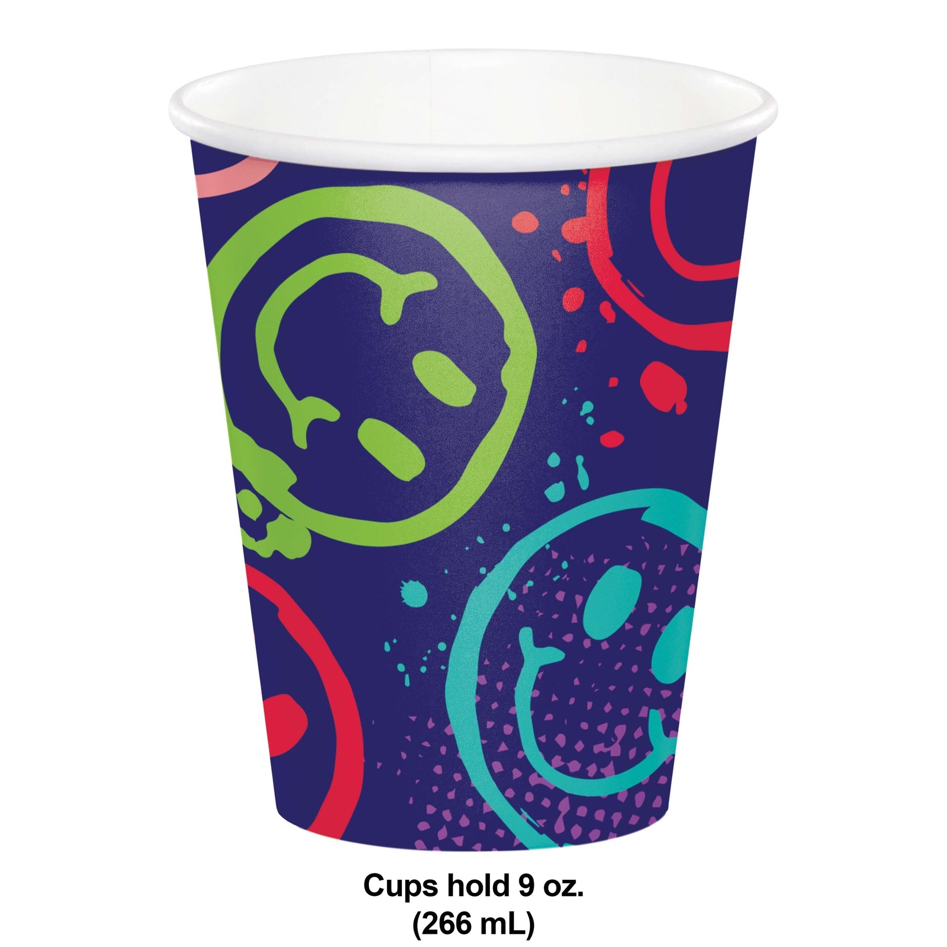 Graffiti Party Hot or Cold Paper Cups 96 ct Dimension Image
