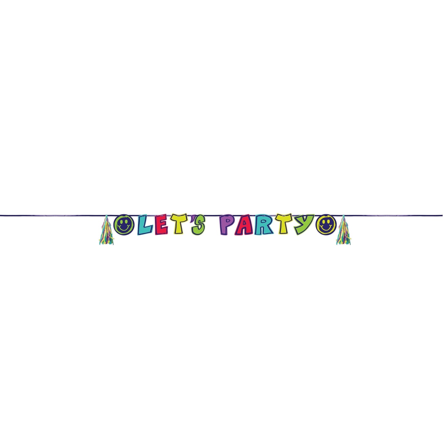 Graffiti Party "Let's Party" Banner with Tassels 12 ct