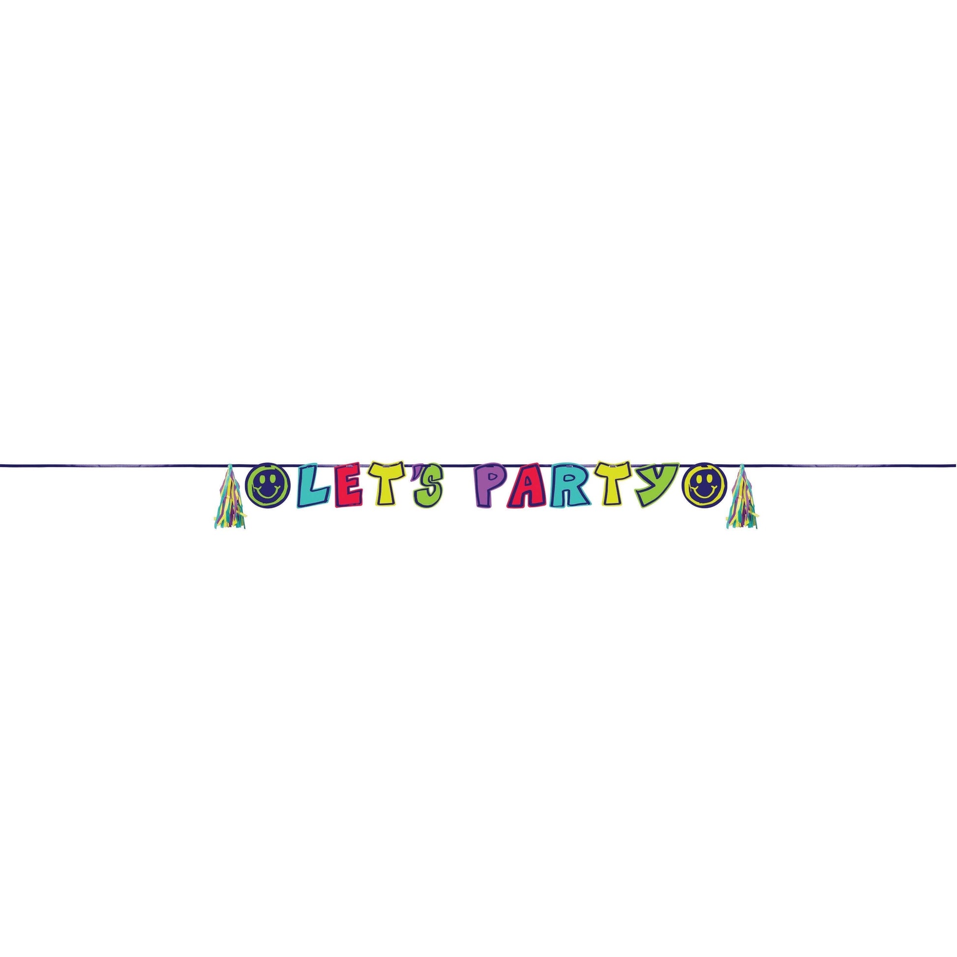 Graffiti Party "Let's Party" Banner with Tassels 12 ct