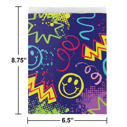 Graffiti Party Paper Treat Bags 96 ct Dimension Image