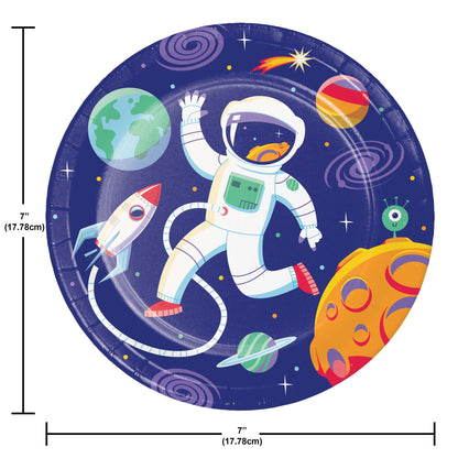 Space Adventures Dessert Paper Plates 96 ct
