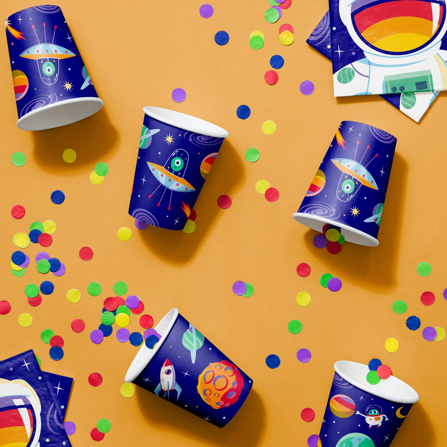 Space Adventures Hot or Cold Paper Cups 96 ct Lifestyle Image