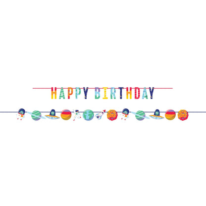 Space Adventures Happy Birthday and Outer Space Banners 24 ct