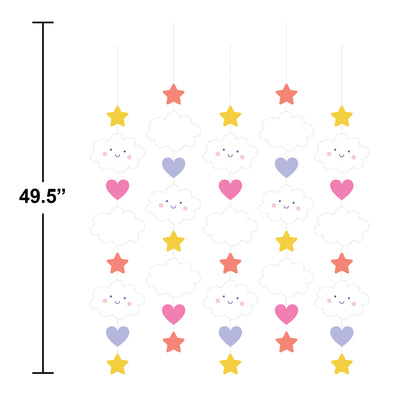 Sweet Dreams Hanging Cutouts 60 ct Dimension Image