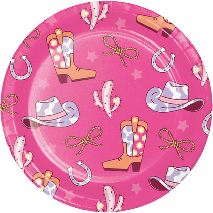 Boots and Bows Dinner Paper Plates 96 ct