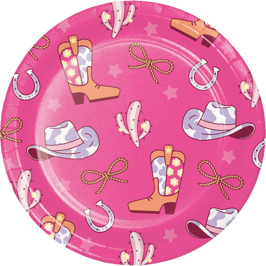 Boots and Bows Dinner Paper Plates 96 ct