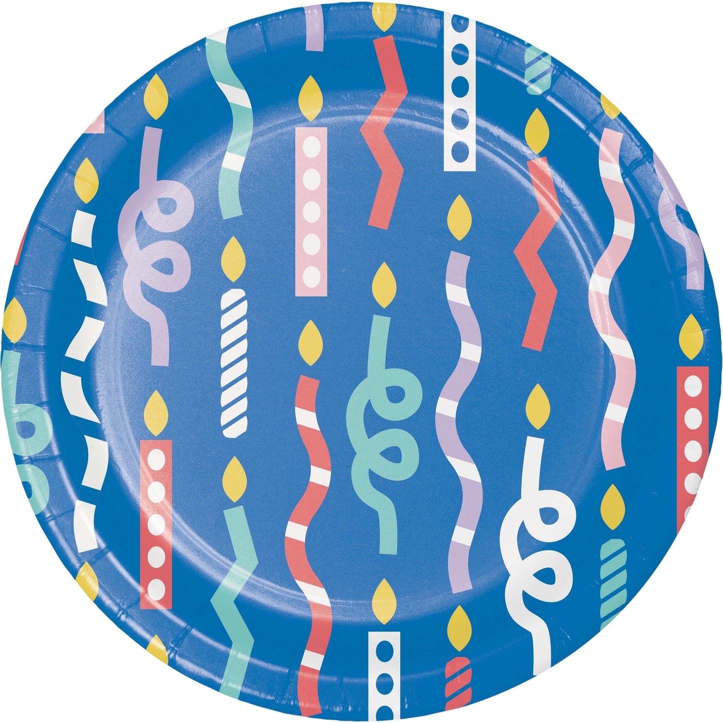 Party Patterns Birthday Candle Dessert Paper Plates 96 ct