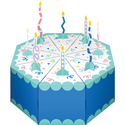 Party Patterns Cake Centerpiece with Favor Boxes 96 ct