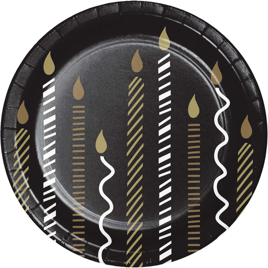 Golden Wishes Dessert Paper Plates 96 ct