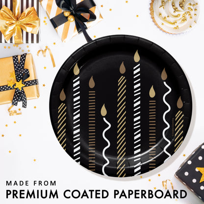 Golden Wishes Dessert Paper Plates 96 ct Feature Image