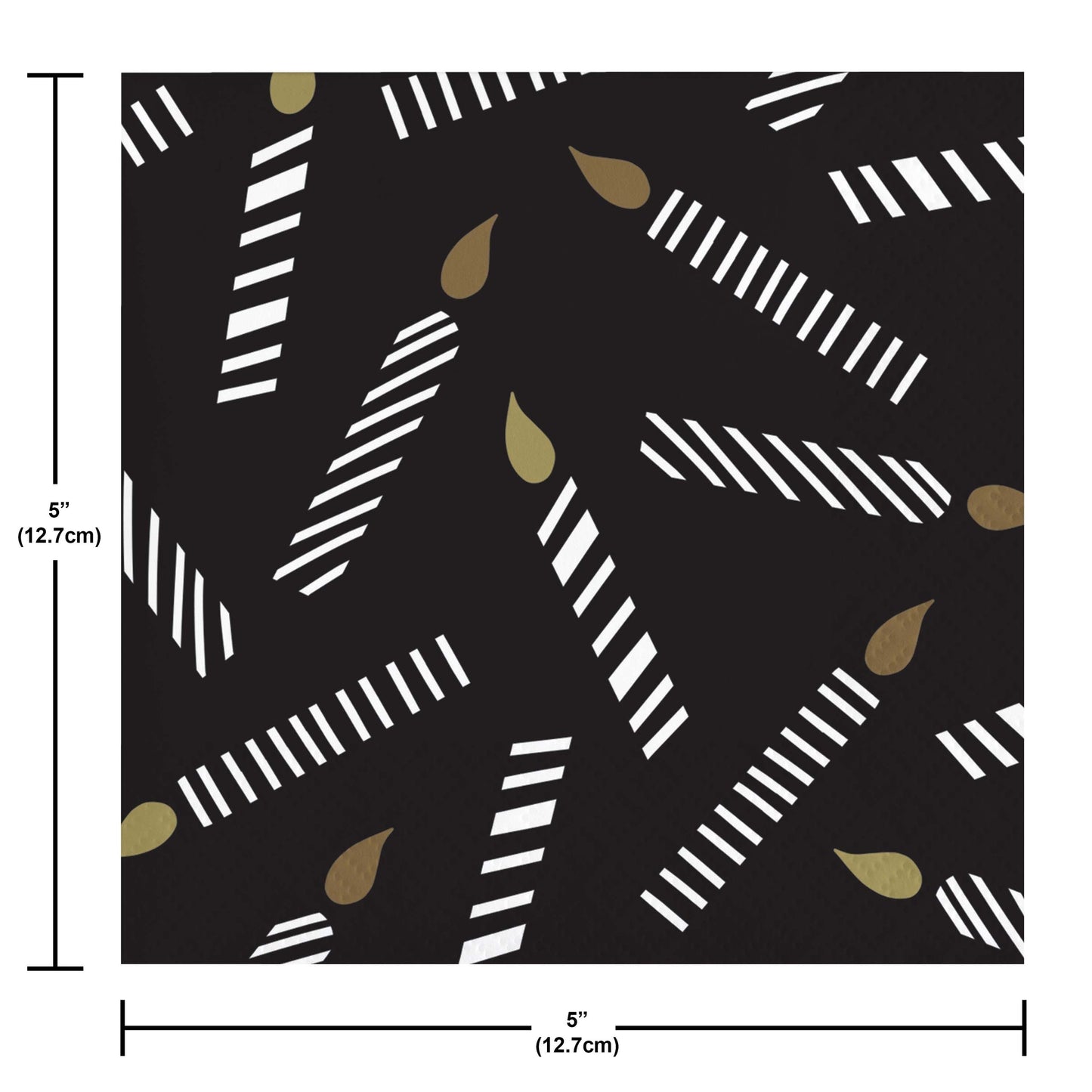 Golden Wishes Beverage Napkins 192 ct Dimension Image