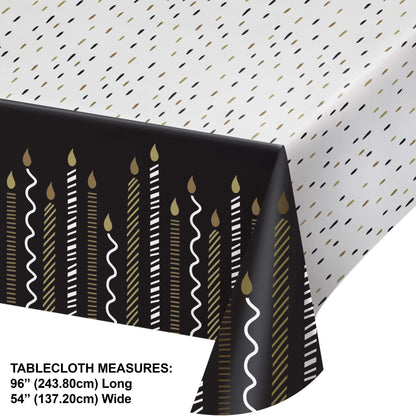 Golden Wishes Paper Tablecloth 6 ct Dimension Image