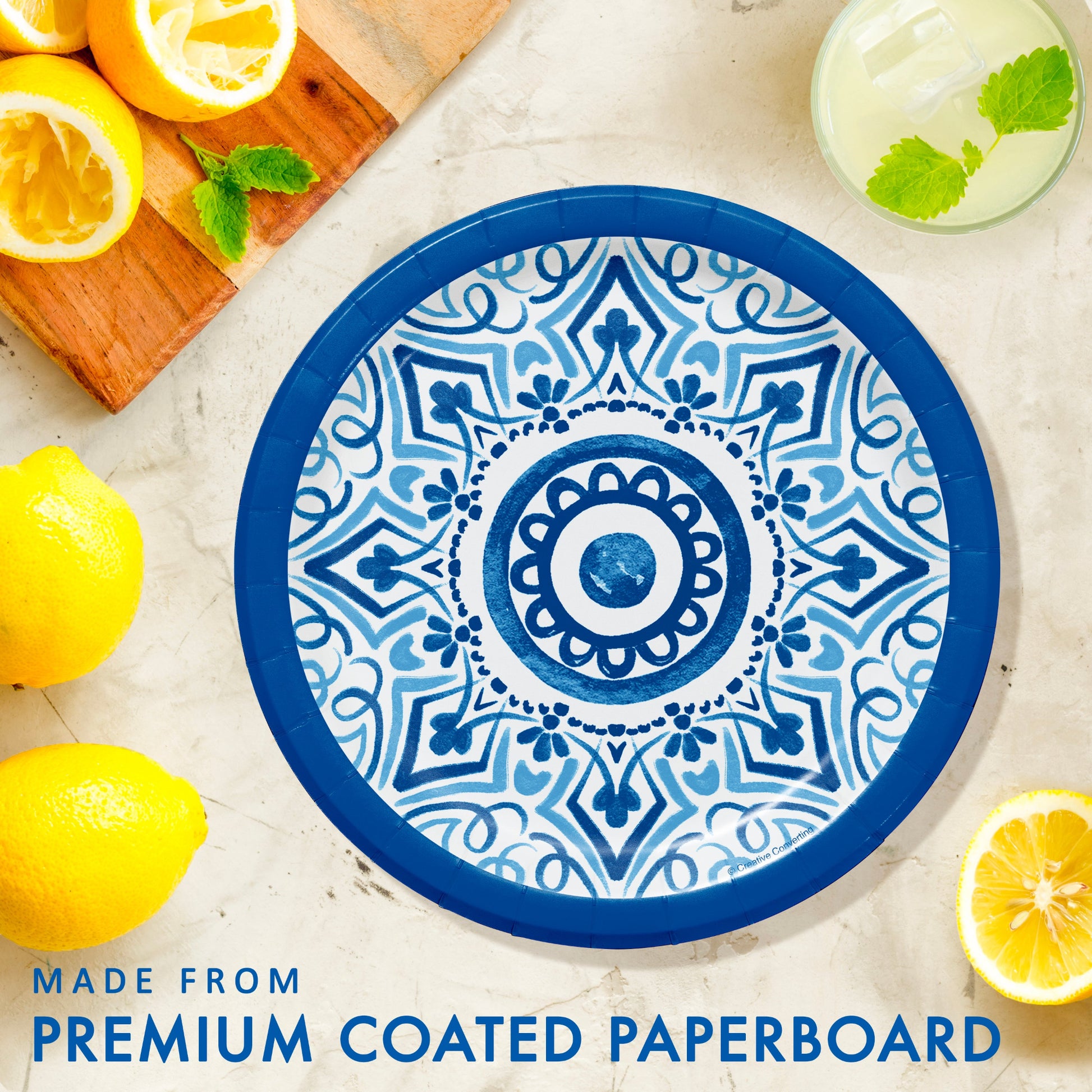 Blue Willow Dessert Paper Plates 96 ct Feature Image