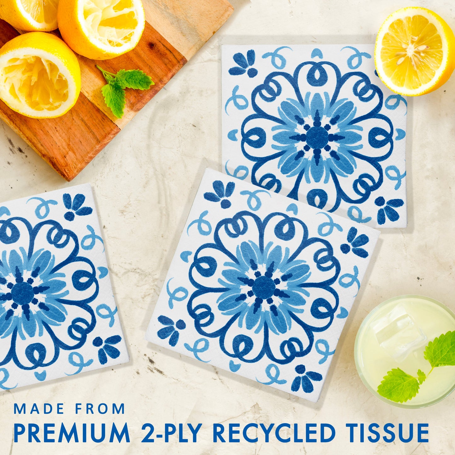 Blue Willow Beverage Napkins 192 ct Feature Image