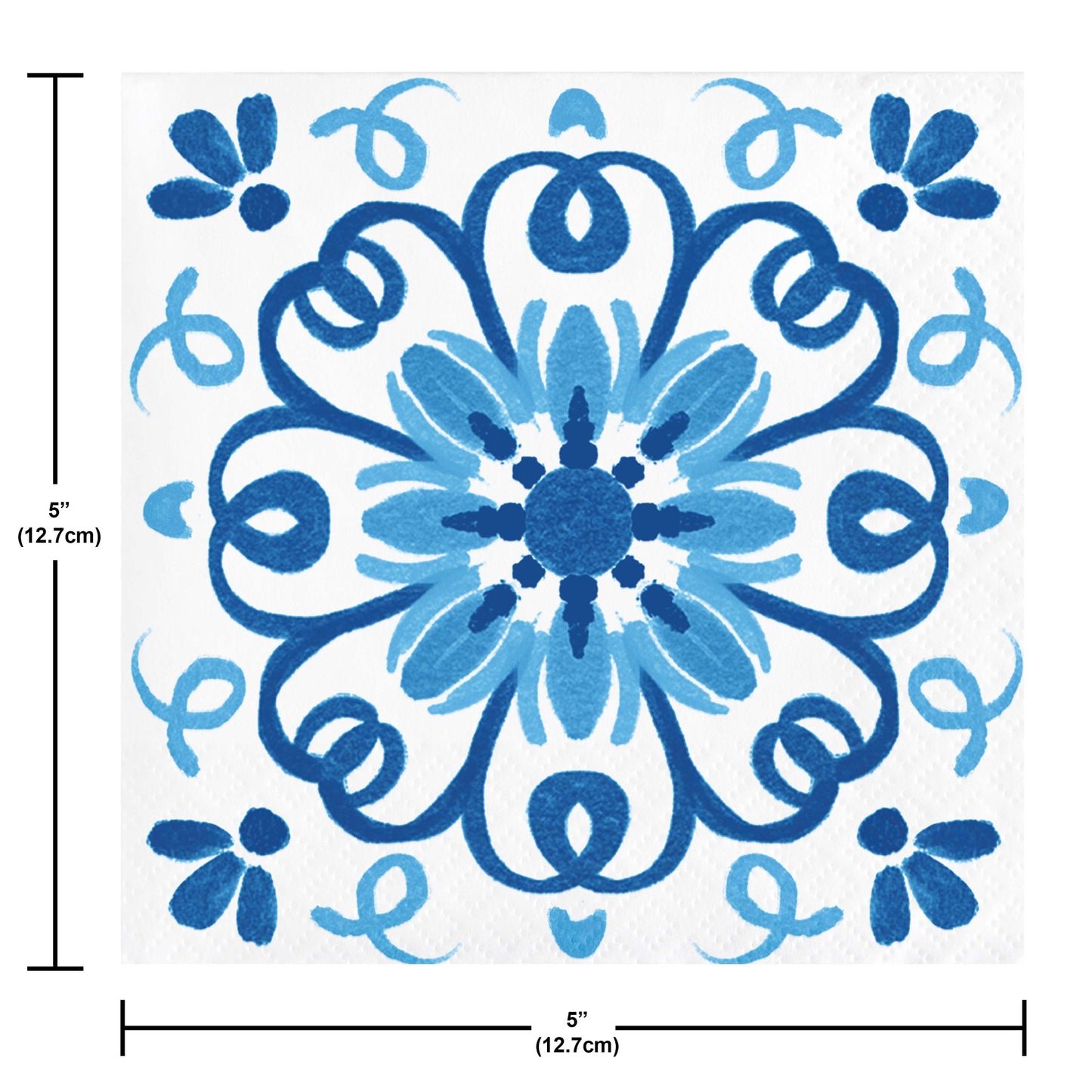 Blue Willow Beverage Napkins 192 ct Dimension Image