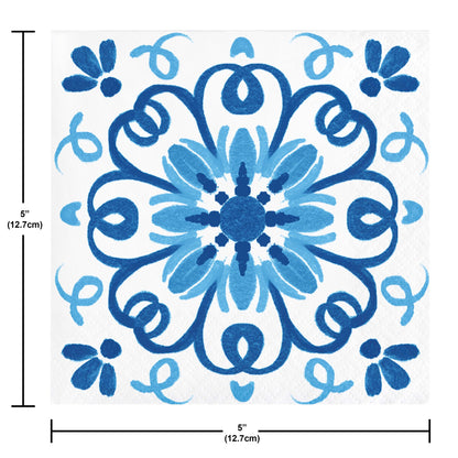 Blue Willow Beverage Napkins 192 ct Dimension Image