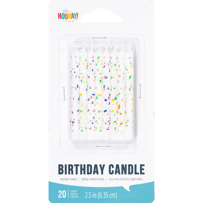 Confetti Print Birthday Candles 240 ct Package Image