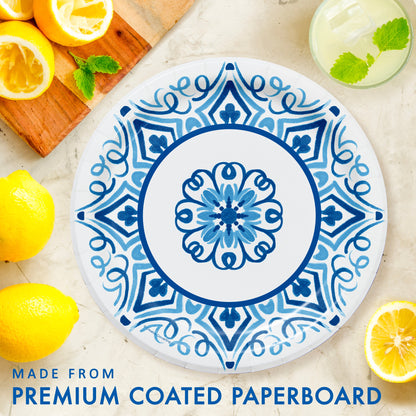 Blue Willow Dinner Paper Plates 96 ct Feature Image