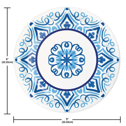Blue Willow Dinner Paper Plates 96 ct Dimension Image