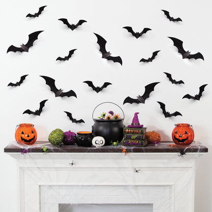 Halloween Bats Wall Decorations 600 ct