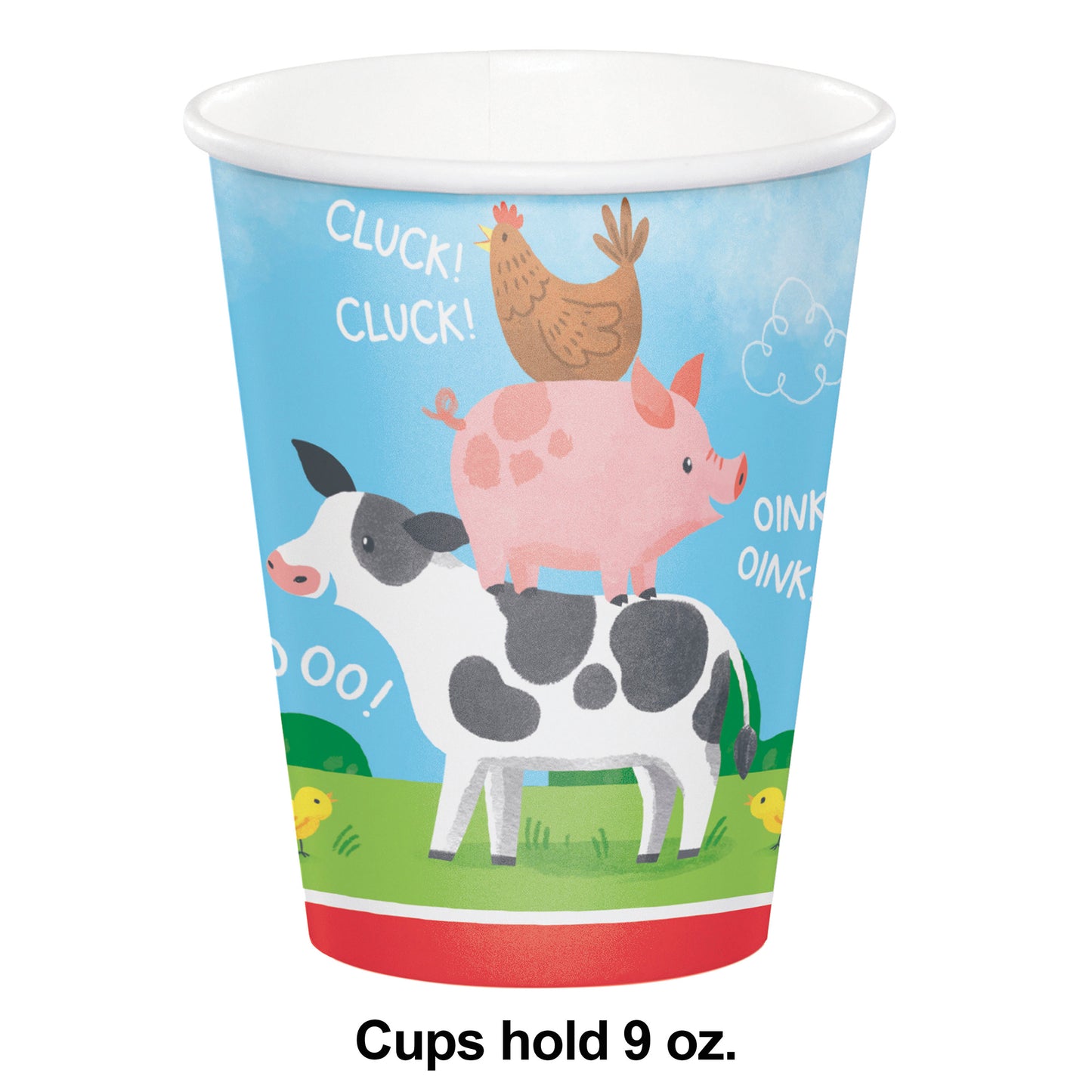Farm Animals Paper Cups 96 ct