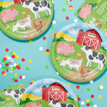 Farm Animals Paper Plates 96 ct