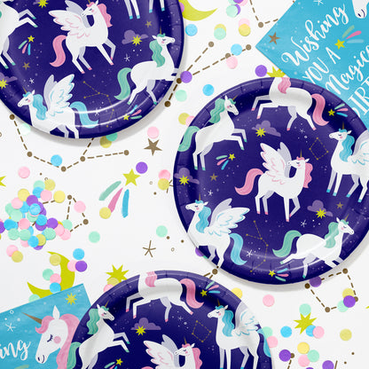 Unicorn Galaxy Paper Plates 96 ct