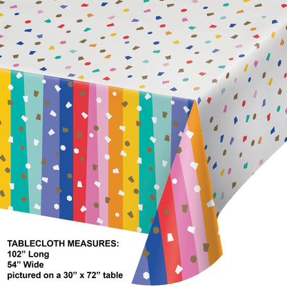Birthday Confetti Paper Tablecloths 6 ct