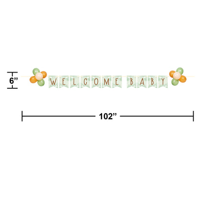 Teddy Bear Welcome Baby Banners 12 ct