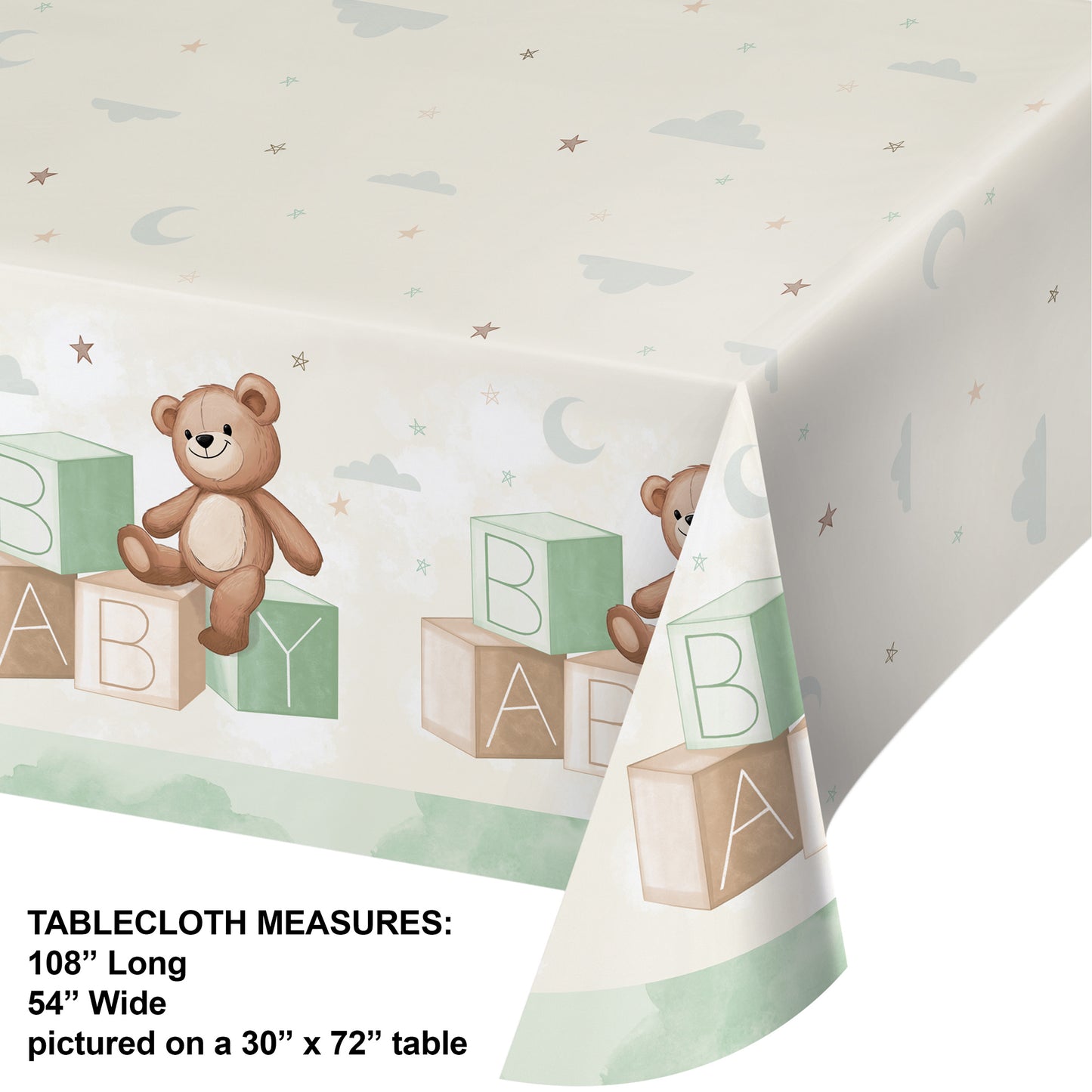 Teddy Bear Paper Tablecloths 6 ct