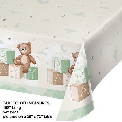 Teddy Bear Paper Tablecloths 6 ct