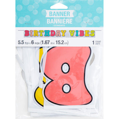 Flower Power Birthday Vibes Banners 12 ct