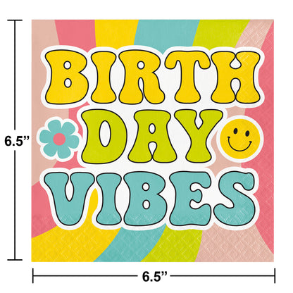 Flower Power Birthday Vibes Napkins 192 ct