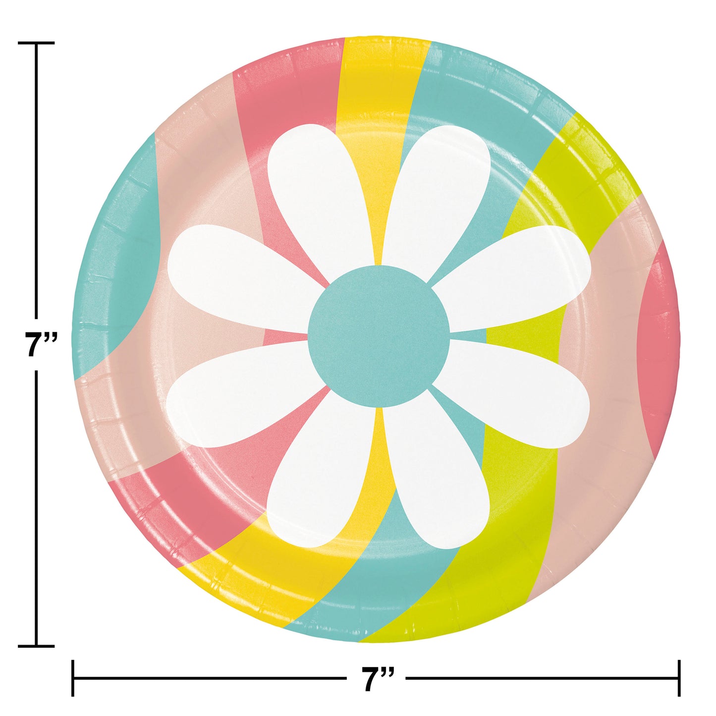 Flower Power Dessert Plates 96 ct