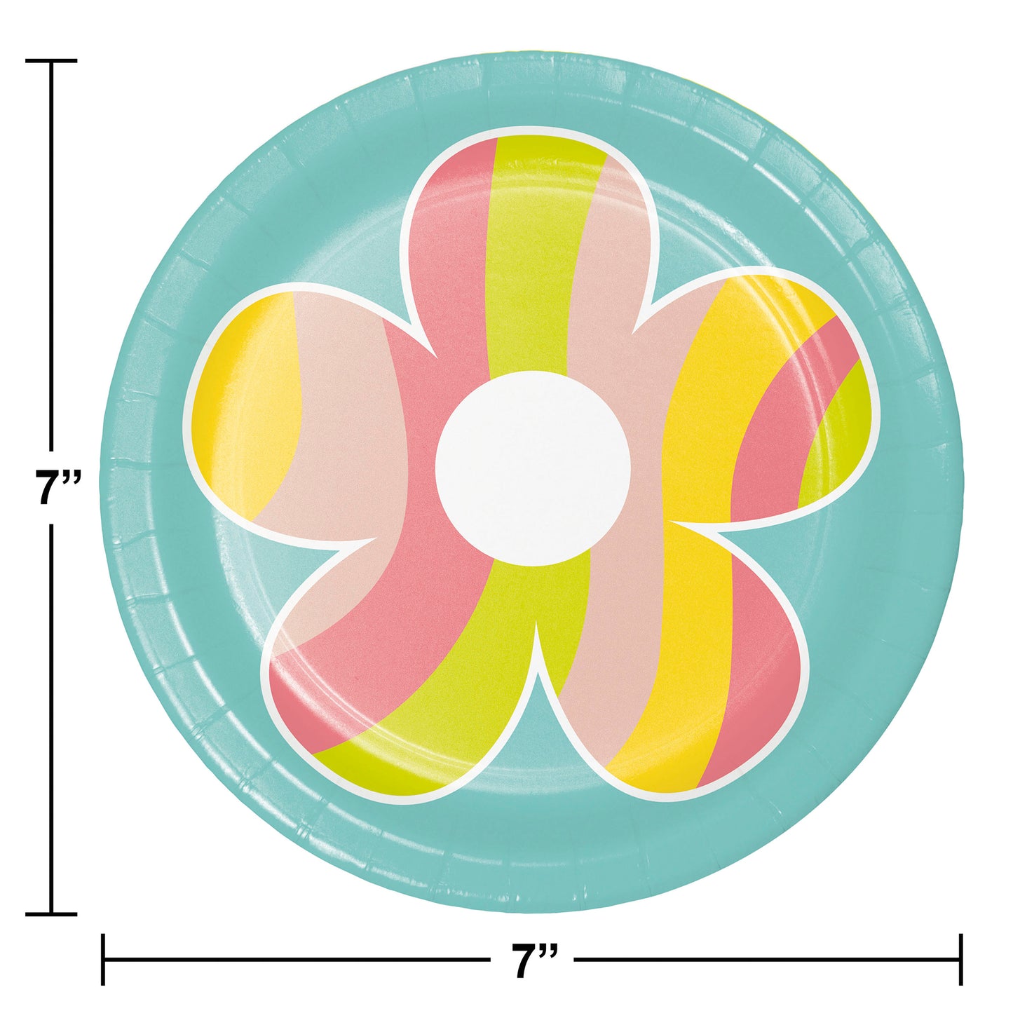 Flower Power Dessert Plates 96 ct