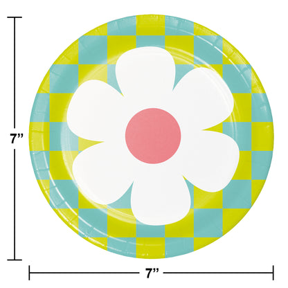 Flower Power Dessert Plates 96 ct